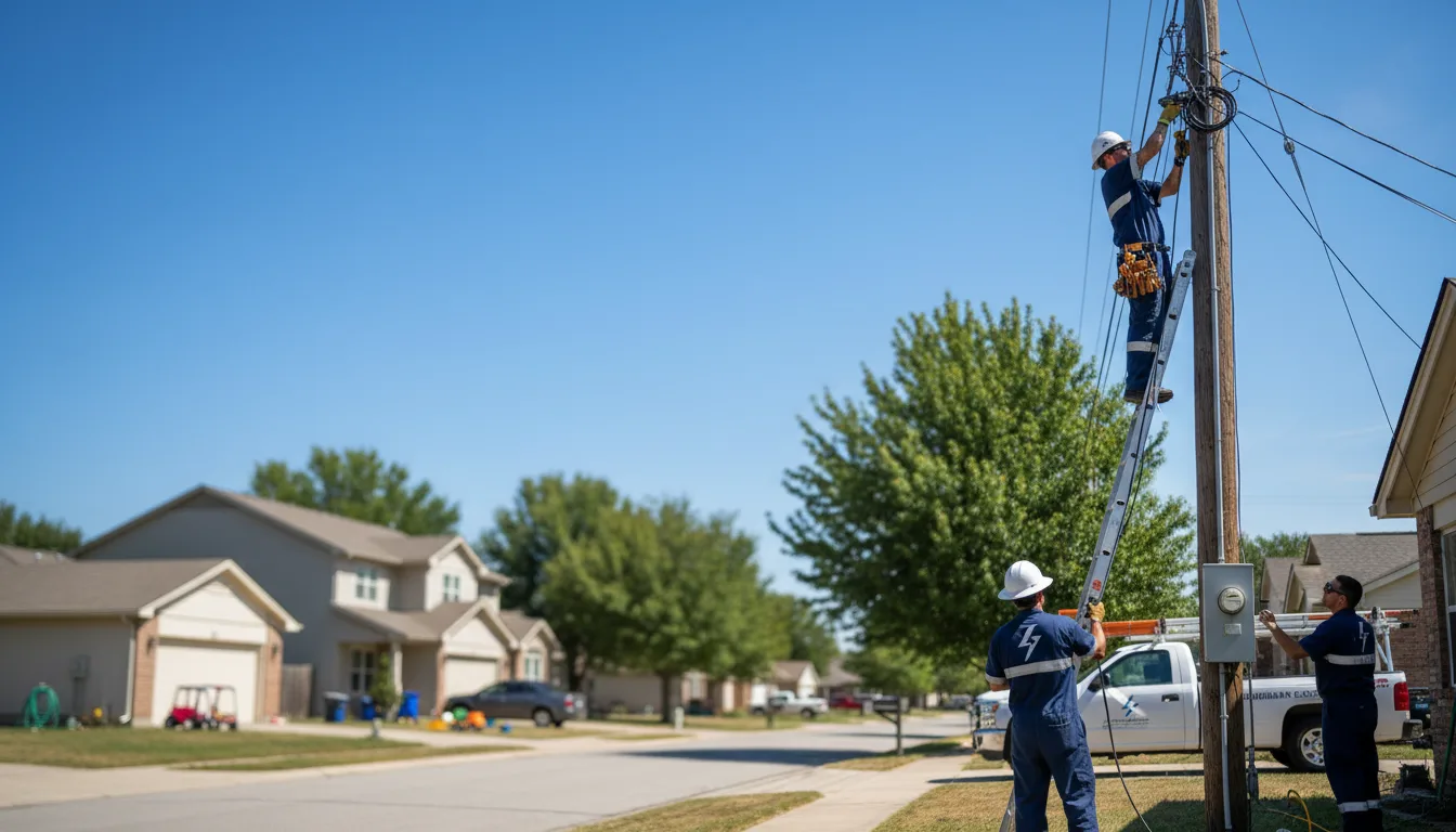 Residential electrician providing installation services in Shamrock, OK